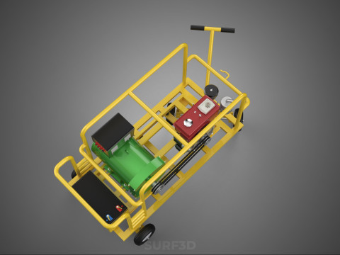 जेनसेट डीजल इंजन पावर जेनरेटर सेट डायनेमो अल्टरनेटर मोटर 3D मॉडल