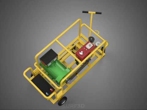 GENSET DIESEL ENGINE POWER GENERATOR SET DYNAMO ALTERNATOR MOTOR 3D Model