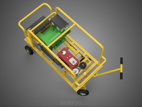 जेनसेट डीजल इंजन पावर जेनरेटर सेट डायनेमो अल्टरनेटर मोटर 3D मॉडल