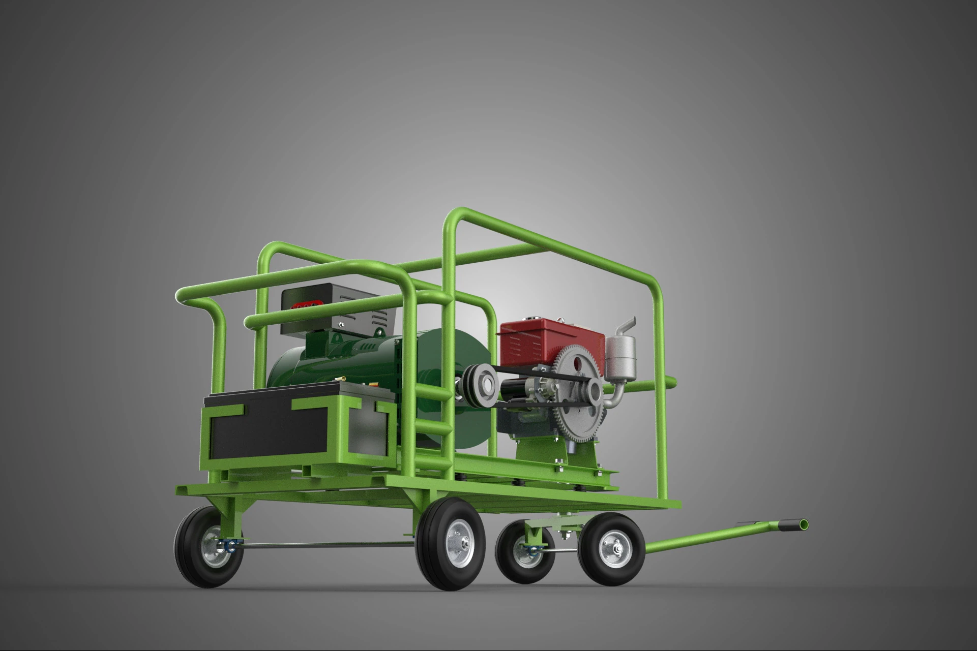 PORTABLE WELDER WELDING POWER DIESEL ENGINE GENERATOR GENSET KVA 3D Model .c4d .max .obj .3ds .fbx .stl .blend 
