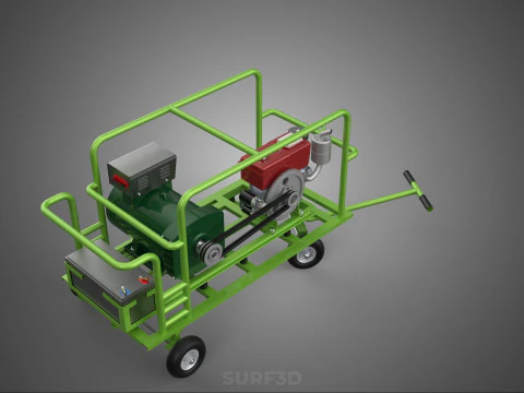 PORTABLE WELDER WELDING POWER DIESEL ENGINE GENERATOR GENSET KVA 3D Model