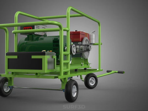 PORTABLE WELDER WELDING POWER DIESEL ENGINE GENERATOR GENSET KVA 3D Model