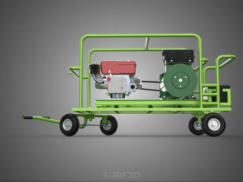 PORTABLE WELDER WELDING POWER DIESEL ENGINE GENERATOR GENSET KVA 3D Model