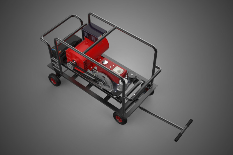 Lichtbogenschwei&szlig;ger&auml;t, Schwei&szlig;ger&auml;t, Dieselgenerator, Stromaggregat, kW 3D Modell .c4d .max .obj .3ds .fbx .stl .blend 