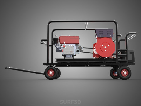 Lichtbogenschwei&szlig;ger&auml;t, Schwei&szlig;ger&auml;t, Dieselgenerator, Stromaggregat, kW 3D Modell