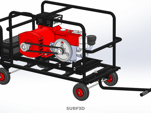 Lichtbogenschwei&szlig;ger&auml;t, Schwei&szlig;ger&auml;t, Dieselgenerator, Stromaggregat, kW 3D Modell
