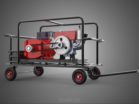 Lichtbogenschwei&szlig;ger&auml;t, Schwei&szlig;ger&auml;t, Dieselgenerator, Stromaggregat, kW 3D Modell