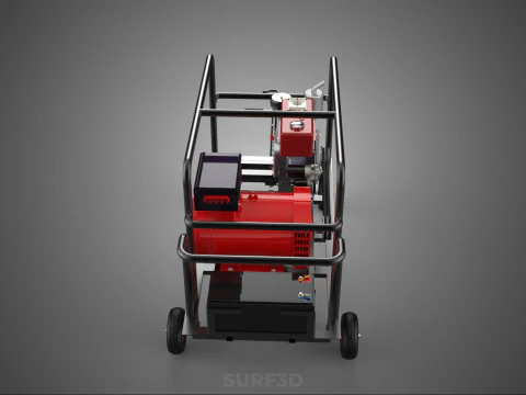 COMPACT DIESEL ENGINE SINGLE CYLINDER POWER GENERATOR SET GENSET 3D Model