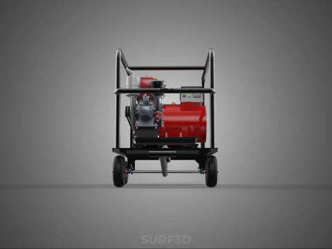 COMPACT DIESEL ENGINE SINGLE CYLINDER POWER GENERATOR SET GENSET 3D Model