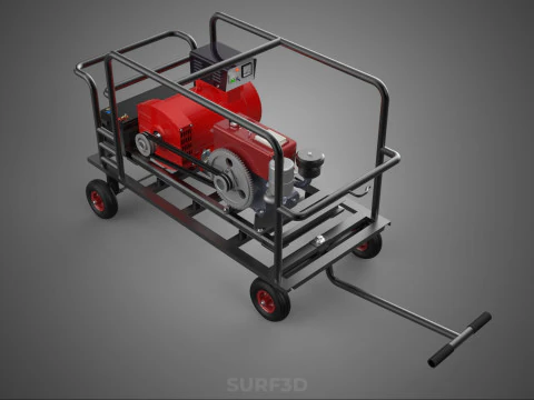 COMPACT DIESEL ENGINE SINGLE CYLINDER POWER GENERATOR SET GENSET 3D Model