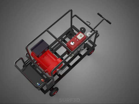 COMPACT DIESEL ENGINE SINGLE CYLINDER POWER GENERATOR SET GENSET 3D Model