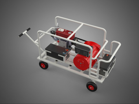 LARGE POWER BANK CHARGING STATION DIESEL GENERATOR SET GENSET KW 3D Model