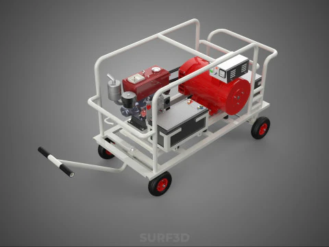 LARGE POWER BANK CHARGING STATION DIESEL GENERATOR SET GENSET KW 3D Model