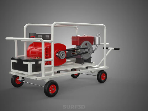 LARGE POWER BANK CHARGING STATION DIESEL GENERATOR SET GENSET KW 3D Model