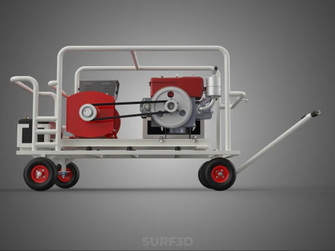 LARGE POWER BANK CHARGING STATION DIESEL GENERATOR SET GENSET KW 3D Model