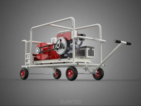 LARGE POWER BANK CHARGING STATION DIESEL GENERATOR SET GENSET KW 3D Model