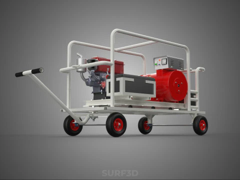 LARGE POWER BANK CHARGING STATION DIESEL GENERATOR SET GENSET KW 3D Model