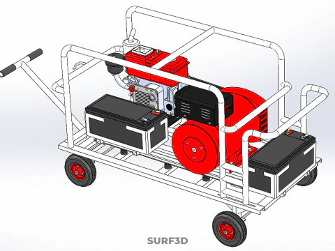 LARGE POWER BANK CHARGING STATION DIESEL GENERATOR SET GENSET KW 3D Model