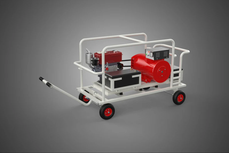 डीजल स्वचालित इलेक्ट्रिक मोटर स्टार्टर डायनमो फ्लाईव्हील जेनसेट 3D मॉडल .c4d .max .obj .3ds .fbx .stl .blend 