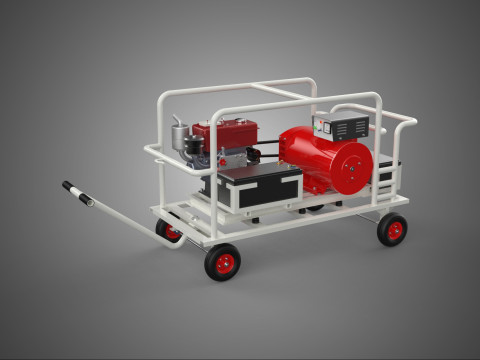 DIESEL AUTOMATIC ELECTRIC MOTOR STARTER DYNAMO FLYWHEEL GENSET 3D Model