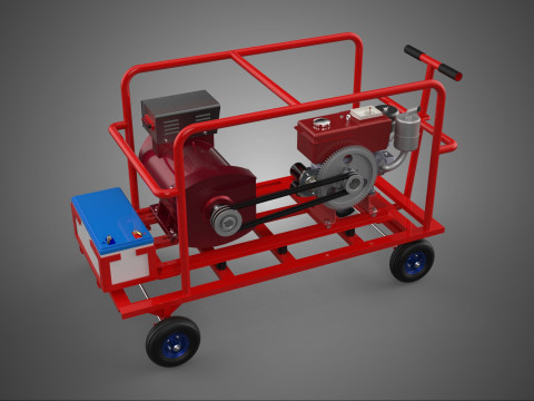 मानक विद्युत जनरेटर सेट बैकअप पावर डीजल जेनसेट किलोवाट 3D मॉडल