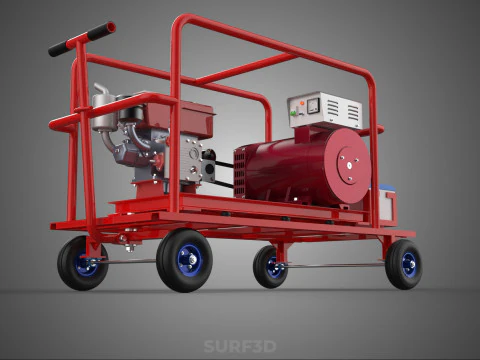 STANDARD ELECTRICAL GENERATOR SETS BACKUP POWER DIESEL GENSET KW 3D Model