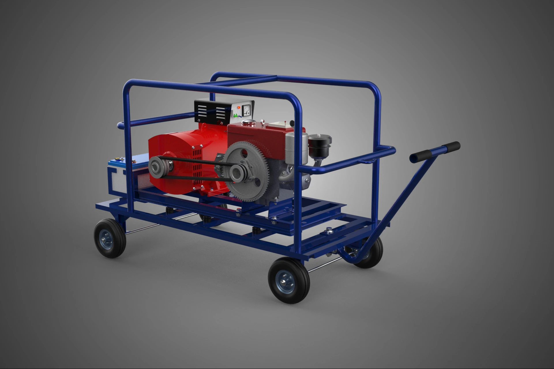 PORTABLE ELECTRIC VEHICLE EV CAR CHARGING SYSTEM POWER GENERATOR 3D Model .c4d .max .obj .3ds .fbx .stl .blend 