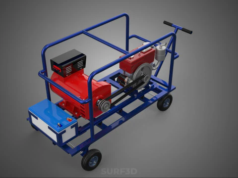 PORTABLE ELECTRIC VEHICLE EV CAR CHARGING SYSTEM POWER GENERATOR 3D Model