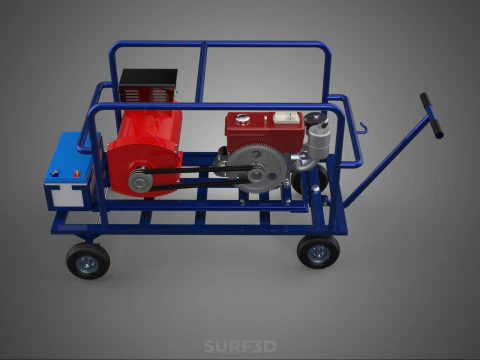 PORTABLE ELECTRIC VEHICLE EV CAR CHARGING SYSTEM POWER GENERATOR 3D Model