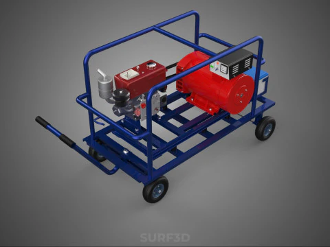 PORTABLE ELECTRIC VEHICLE EV CAR CHARGING SYSTEM POWER GENERATOR 3D Model