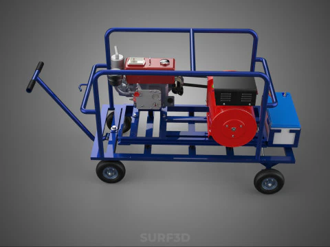PORTABLE ELECTRIC VEHICLE EV CAR CHARGING SYSTEM POWER GENERATOR 3D Model