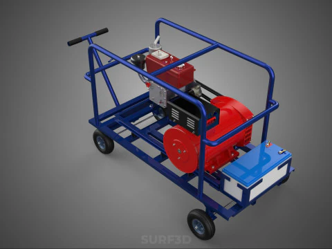 PORTABLE ELECTRIC VEHICLE EV CAR CHARGING SYSTEM POWER GENERATOR 3D Model