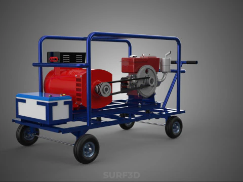 PORTABLE ELECTRIC VEHICLE EV CAR CHARGING SYSTEM POWER GENERATOR 3D Model