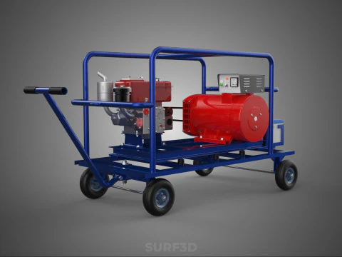 PORTABLE ELECTRIC VEHICLE EV CAR CHARGING SYSTEM POWER GENERATOR 3D Model