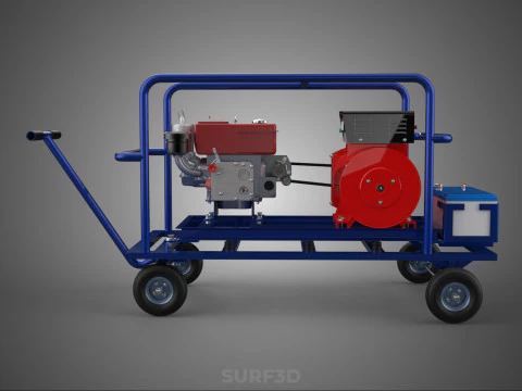 PORTABLE ELECTRIC VEHICLE EV CAR CHARGING SYSTEM POWER GENERATOR 3D Model