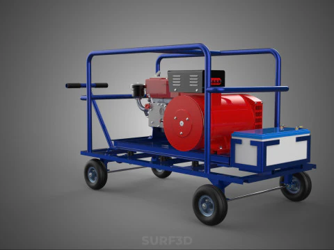 PORTABLE ELECTRIC VEHICLE EV CAR CHARGING SYSTEM POWER GENERATOR 3D Model