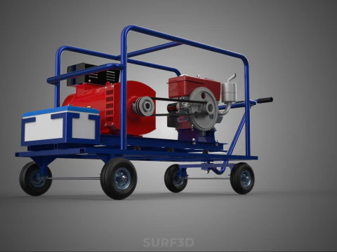 PORTABLE ELECTRIC VEHICLE EV CAR CHARGING SYSTEM POWER GENERATOR 3D Model