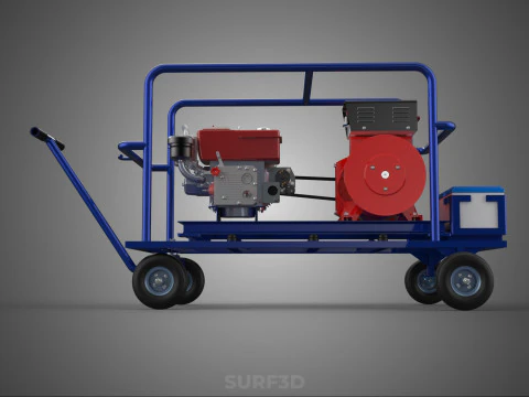 PORTABLE ELECTRIC VEHICLE EV CAR CHARGING SYSTEM POWER GENERATOR 3D Model