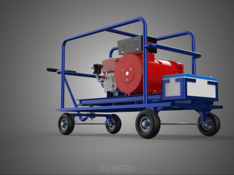 PORTABLE ELECTRIC VEHICLE EV CAR CHARGING SYSTEM POWER GENERATOR 3D Model