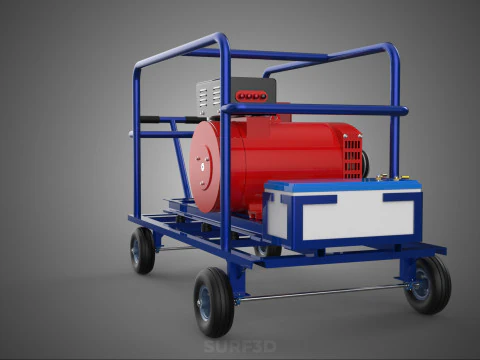 PORTABLE ELECTRIC VEHICLE EV CAR CHARGING SYSTEM POWER GENERATOR 3D Model