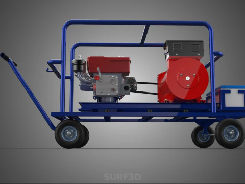 PORTABLE ELECTRIC VEHICLE EV CAR CHARGING SYSTEM POWER GENERATOR 3D Model