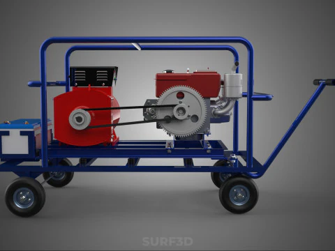 PORTABLE ELECTRIC VEHICLE EV CAR CHARGING SYSTEM POWER GENERATOR 3D Model