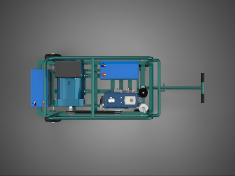 DROGOWY MOBILNY POJAZD ELEKTRYCZNY EV ŁADOWARKA SAMOCHODOWA GENERATOR DIESEL Model 3D