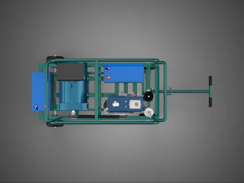 YOL KENARINDAKİ MOBİL ELEKTRİKLİ ARA&Ccedil; EV ARA&Ccedil; ŞARJ JENERAT&Ouml;R DİZEL 3D Model