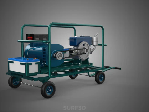 ROADSIDE MOBILE ELECTRIC VEHICLE EV CAR CHARGER GENERATOR DIESEL 3D Model