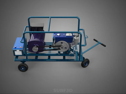 ALTERNATOR DYNAMO DIESEL ENGINE POWER GENERATOR SET GENSET MOTOR 3D Model