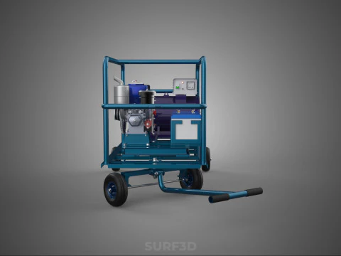 ALTERNATOR DYNAMO DIESEL ENGINE POWER GENERATOR SET GENSET MOTOR 3D Model