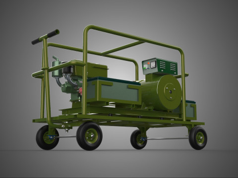 MILIT&Auml;RISCHES FELDGENERATOR-SET TAKTISCHE SCHLACHTFELD-KRIEGSUNTERST&Uuml;TZUNG KW 3D Modell