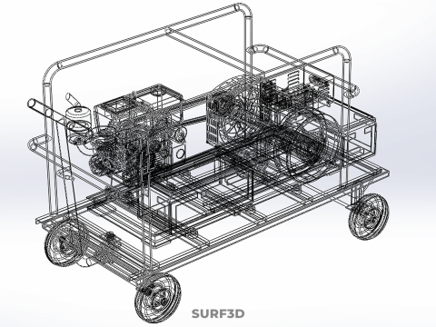 GRUPPO ELETTROGENO PER CAMPO MILITARE SUPPORTO TATTICO BATTAGLIA GUERRA KW Modello 3D
