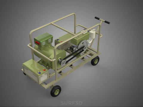DESERT MILITARY ARMY DIESEL POWER GENERATOR SET GENSET ARID TAN 3D Model